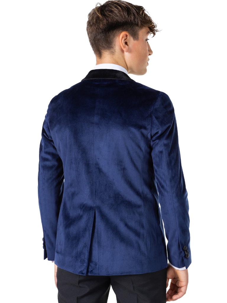 Opposuits Boys Velvet Blue Blazer Jacket — image 2 of 8